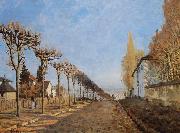 The lane of the Machine by Alfred Sisley in 1873, Alfred Sisley